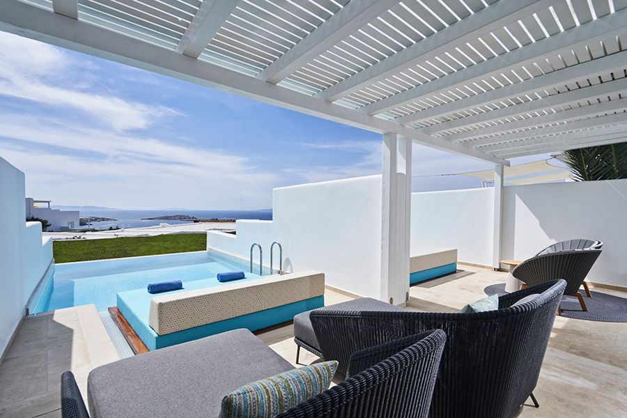 Mediterranean Suite with Two Private Infinity Pools & Sea View